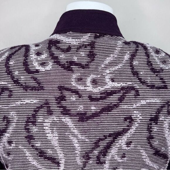 St. John Collection Purple Zip up Cardigan Sweater Size Small - Picture 8 of 14